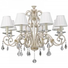 Φωτιστικό Κρεμαστό 8xE14 Μεταλλικό Μπεζ Υφασμάτινα Καπέλα 5276-8